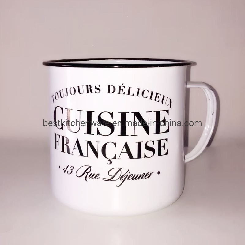 Latin Style Customized DIY Designs Enamelware Camping Mug