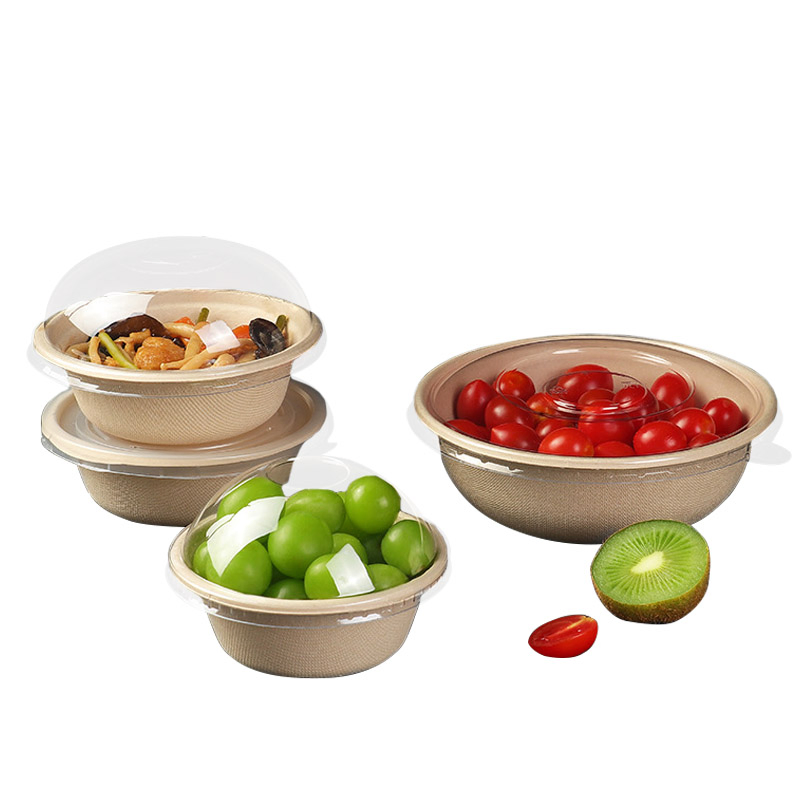 350ml Leakproof Sturdy Biodegradable Sugarcane Bagasse Pulp Bowl