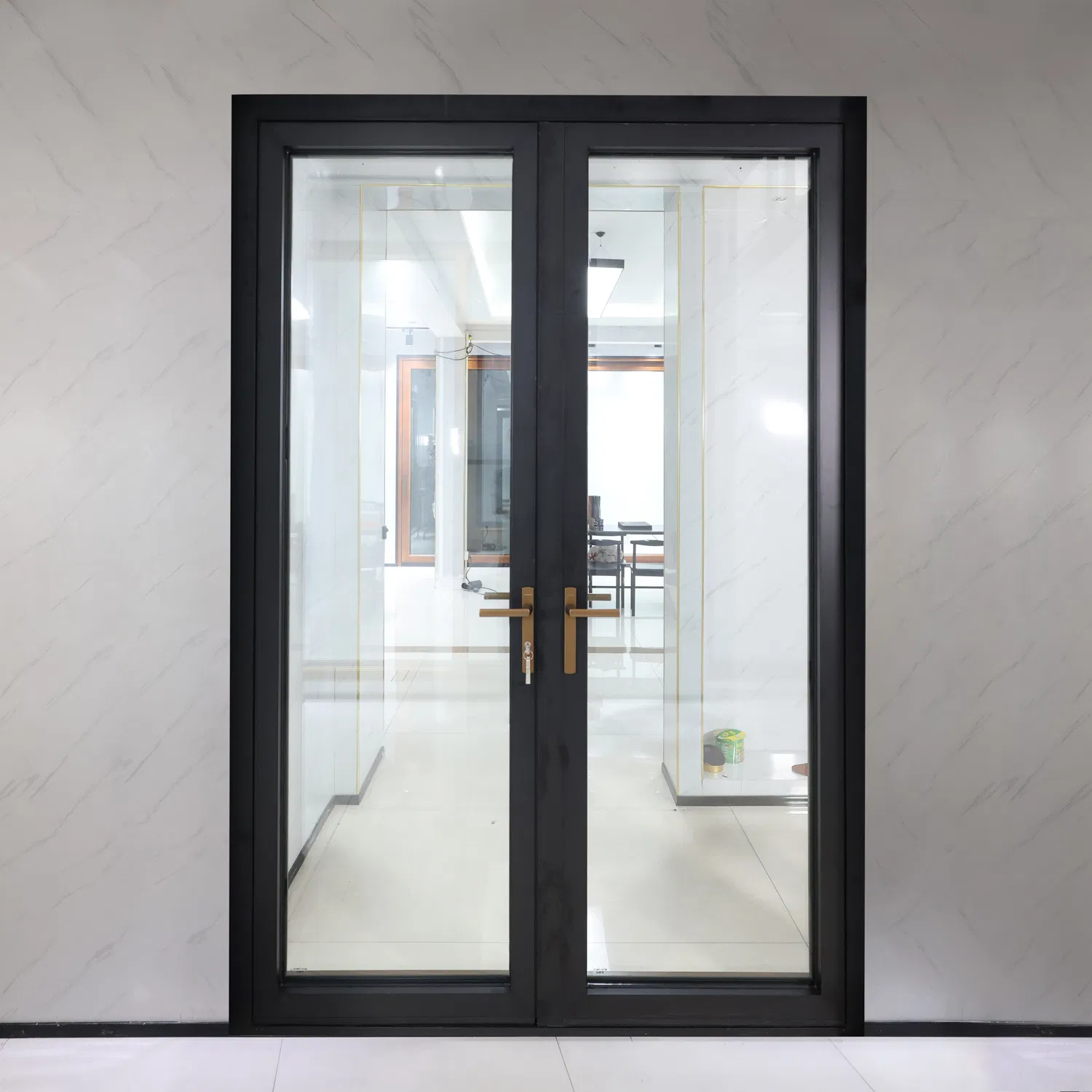 Energy Saving High Performance Aluminum Clad Wood French Door Single Door