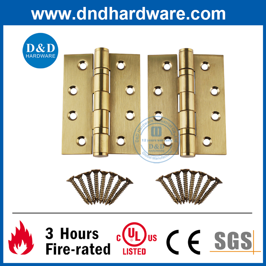 Metal Door Safety Double Cylinder Satin Brass Best Door Accessories