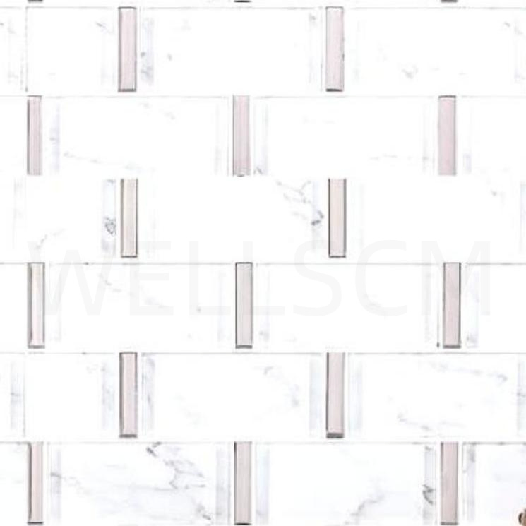 Стеклянная мозаика Crystal Grey для кухонного фартука