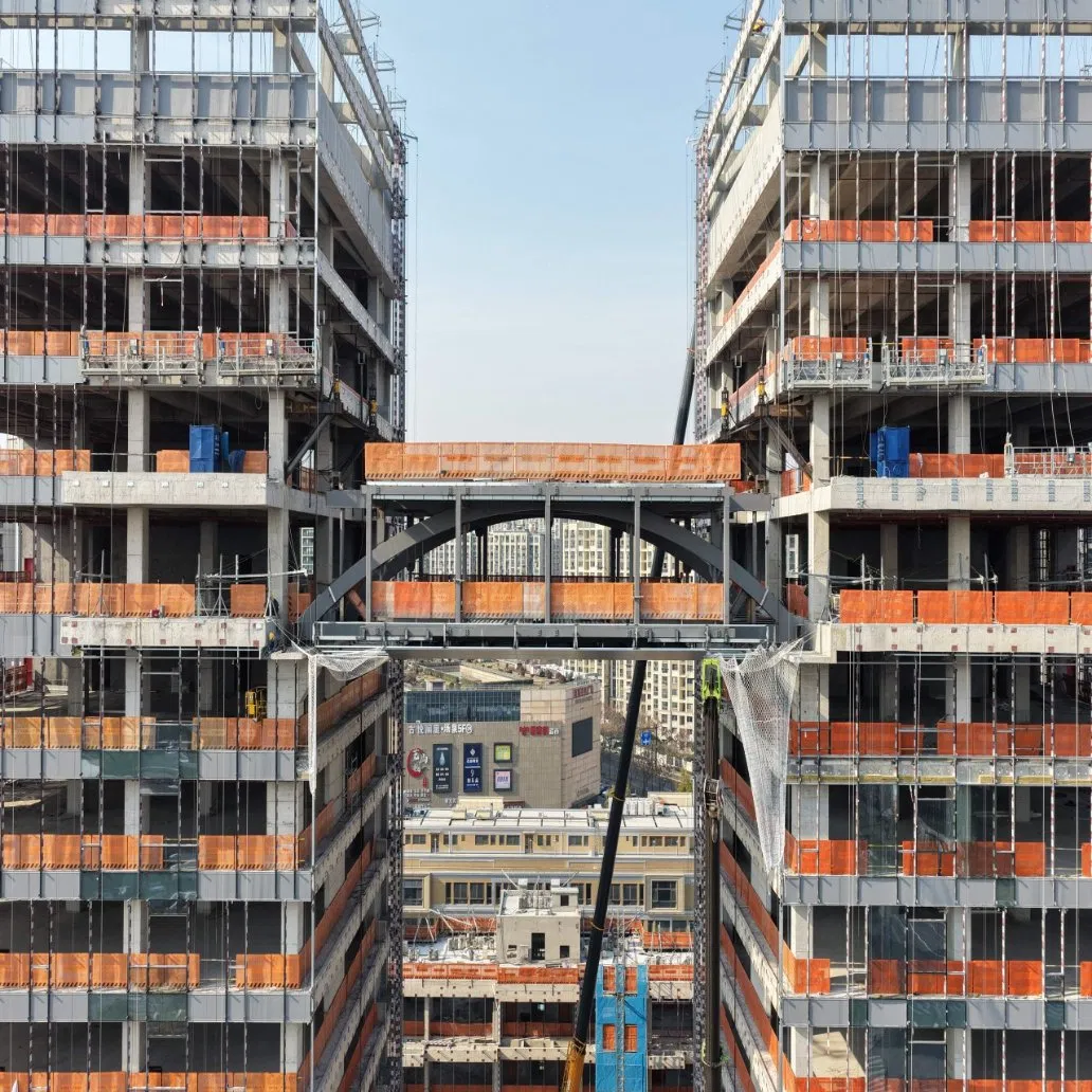 Perfab China Wholesale Customized ISO CE Steel Structure Building Material of Large-Span Heavy Steel Link Corridor for 3D Ecological Industrial Park