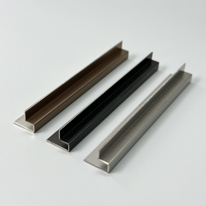 Hairline Black Metal Stainless Steel Tile Edge Trim for Wall Transition
