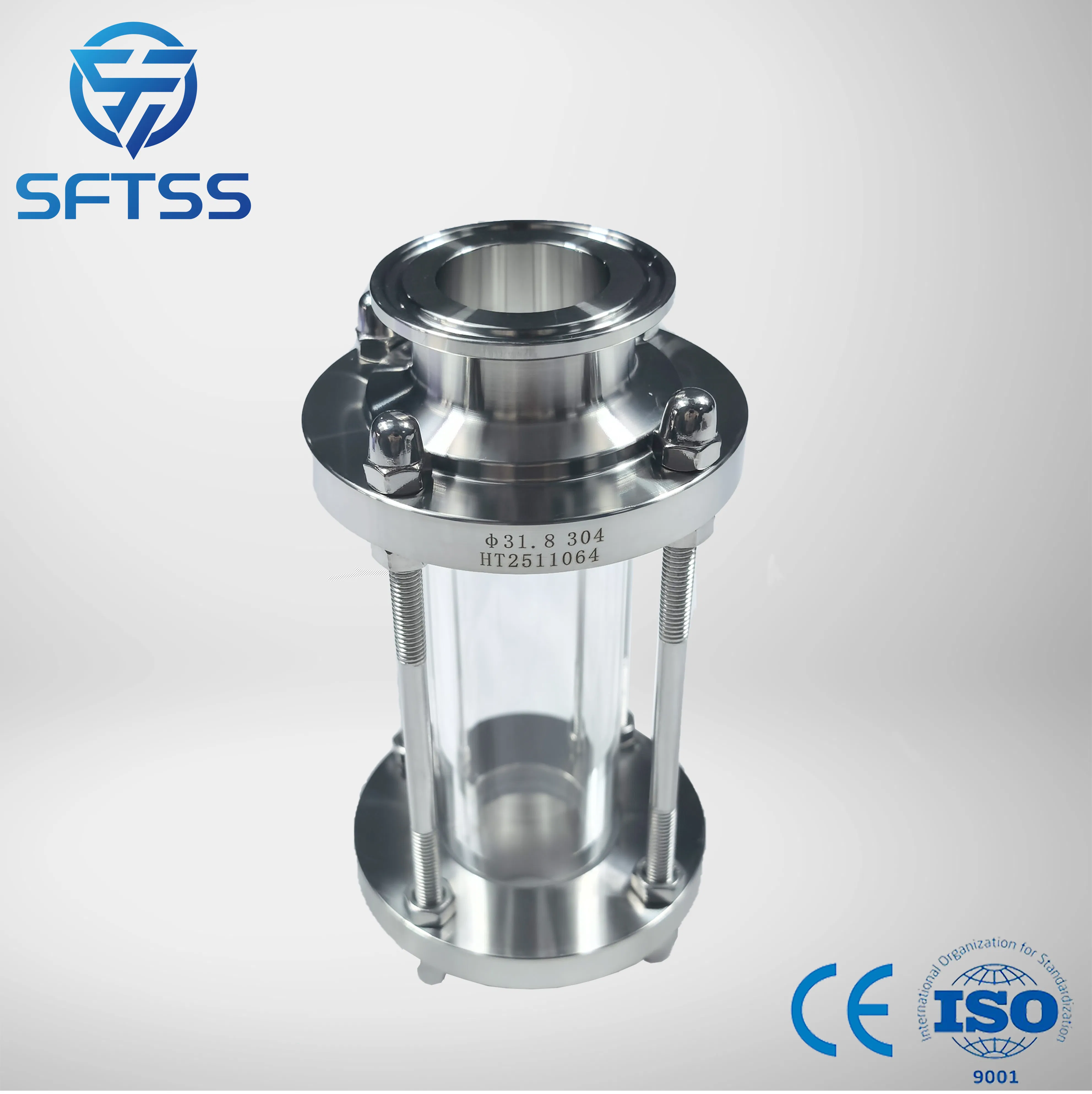 Premium Stainless Steel Straight Clamp Sight Glass for Hygiene