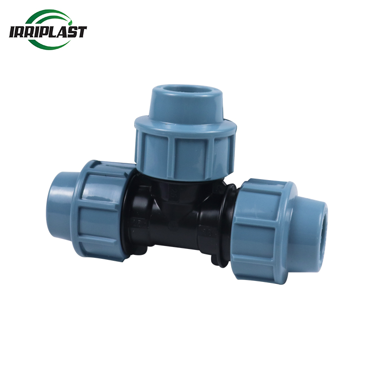 HDPE PP Compression Fittings Equal Tee