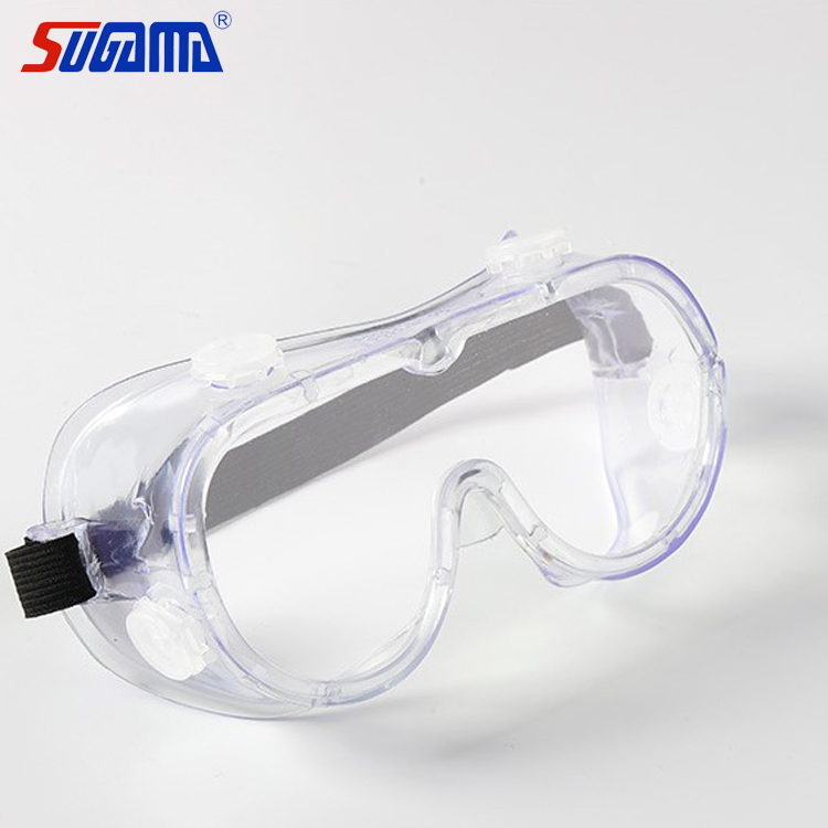 Factory Direct Sale Transparent Black Band Anti Fog Medical Goggles