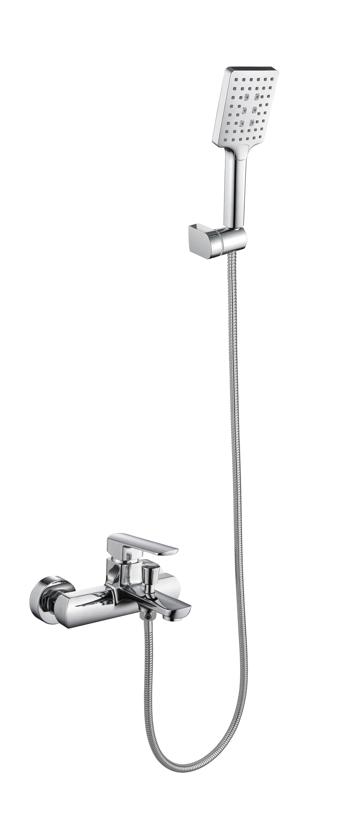 Bathroom Accessories Toilet Wall Mounted Exposed Polished Chrome Plated Solid Brass Bathroom Shower Faucet Mixer Bathtub Mixer Bathtub Faucet