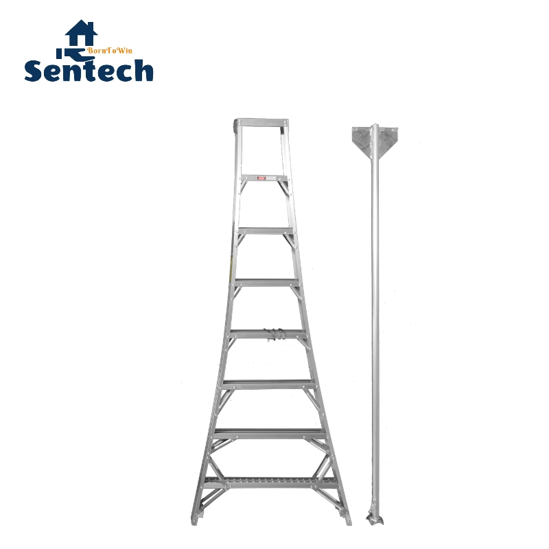 Pupolar in Chile 10f ANSI Aluminum Fruit Picking up Orchard Ladder for Gardening