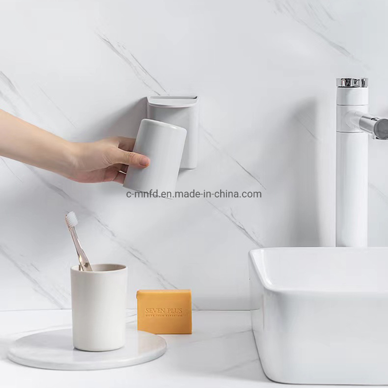 Household Magnetic Plastic Container ABS Wall Mounted Toothbrush Holder