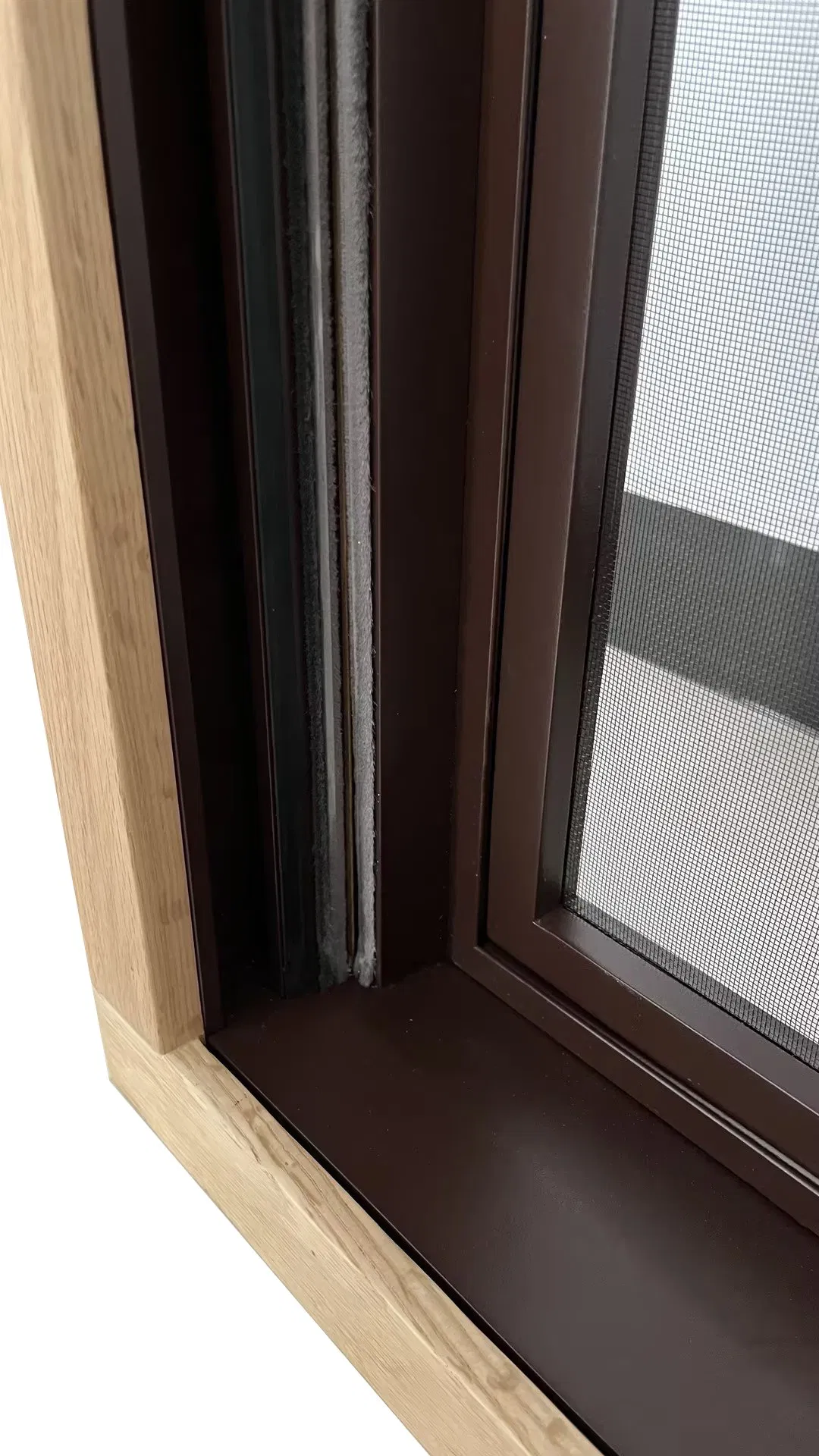 European Aluminum Clad Wood Sliding Window with High Quality Hardware - Luxury Villa Security Solution
