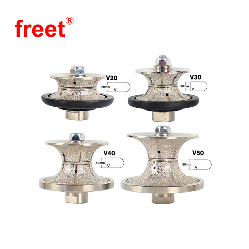 Bullnose Vacuum Brazed Edge Profile Wheel Diamond Tools Router Bits for Stone