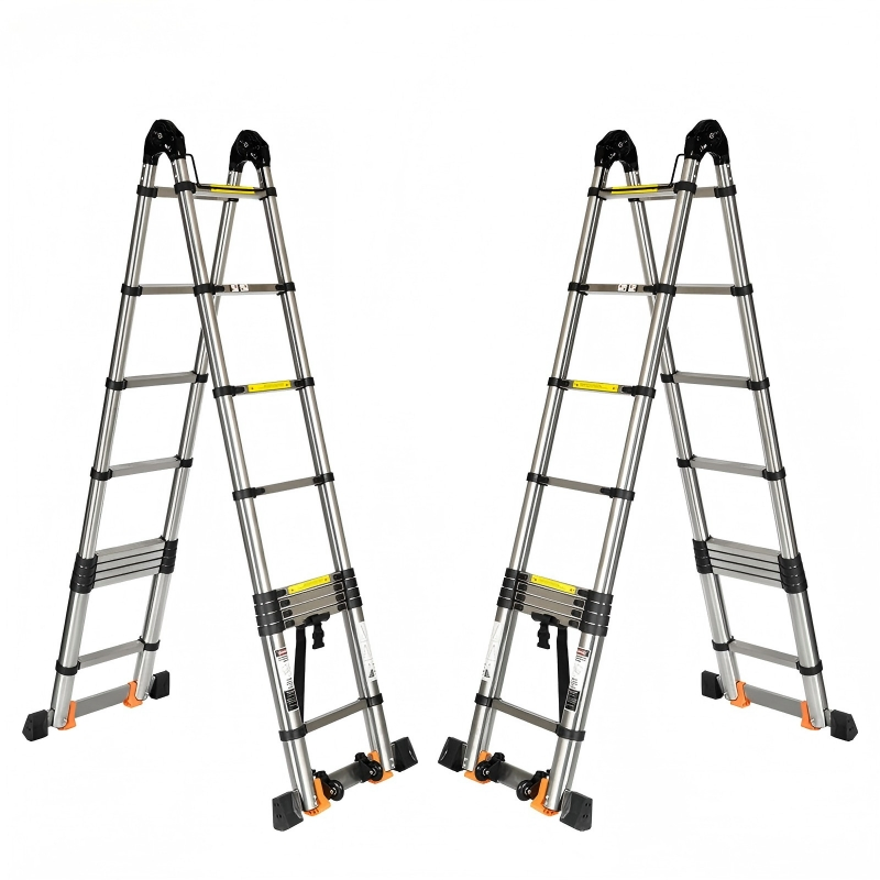 Wholesale Heavy Duty Extendable Stainless Steel Telescoping Step Ladder for Industrial Use with Factory Price