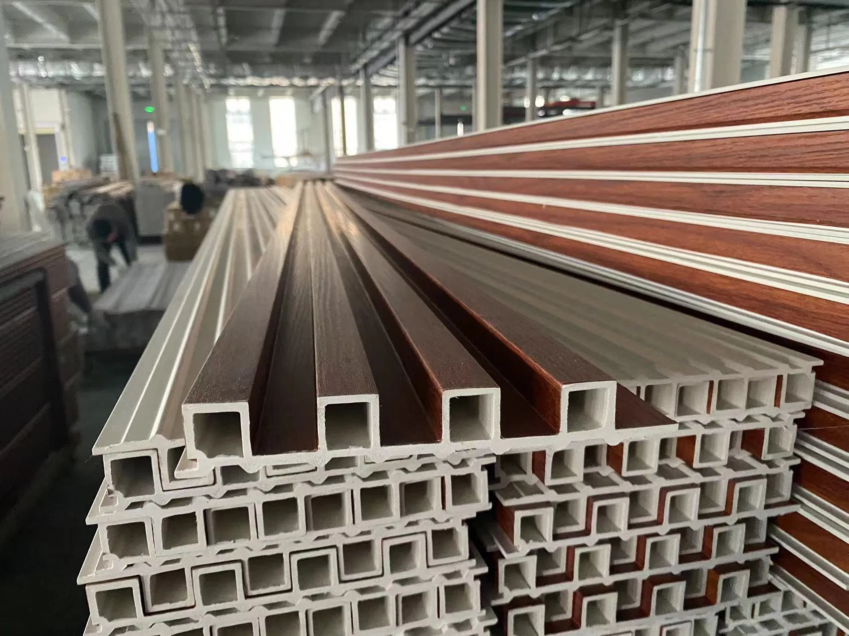 Weight 830G/M 4in1 Building Material Fluted PVC Film Board Marble Sheet WPC Wall Panel