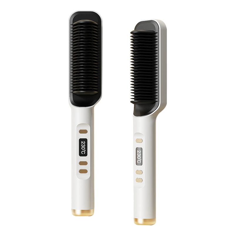 Professional Women′ S Hairstyle Ionic Hair Straightener Comb with 3 Temperature Settings & LED Screen