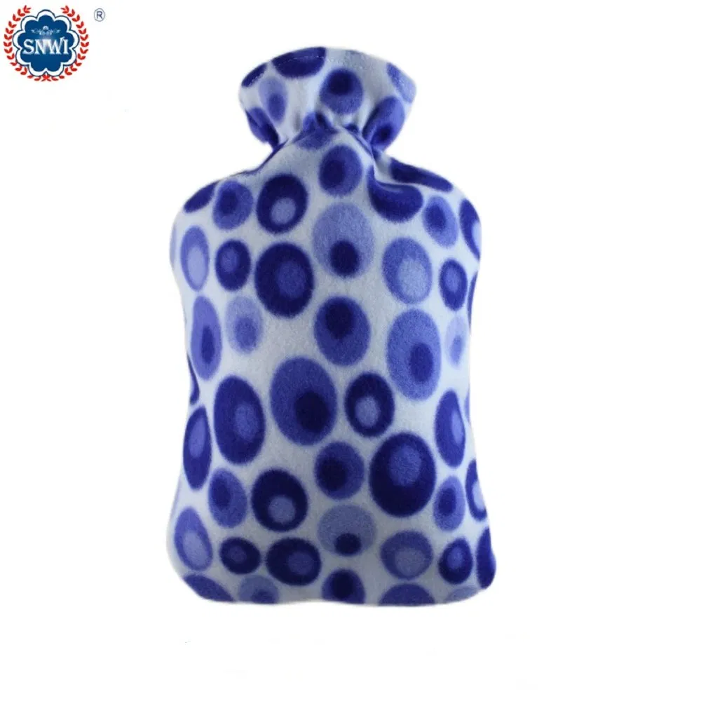 High Quality Medical Rubber Colorful Hot Water Bottle Bag with Fleece Cover