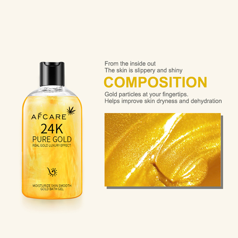 Private Label Skincare Improve 24K Pure Gold Smooth Gold Bath Gel