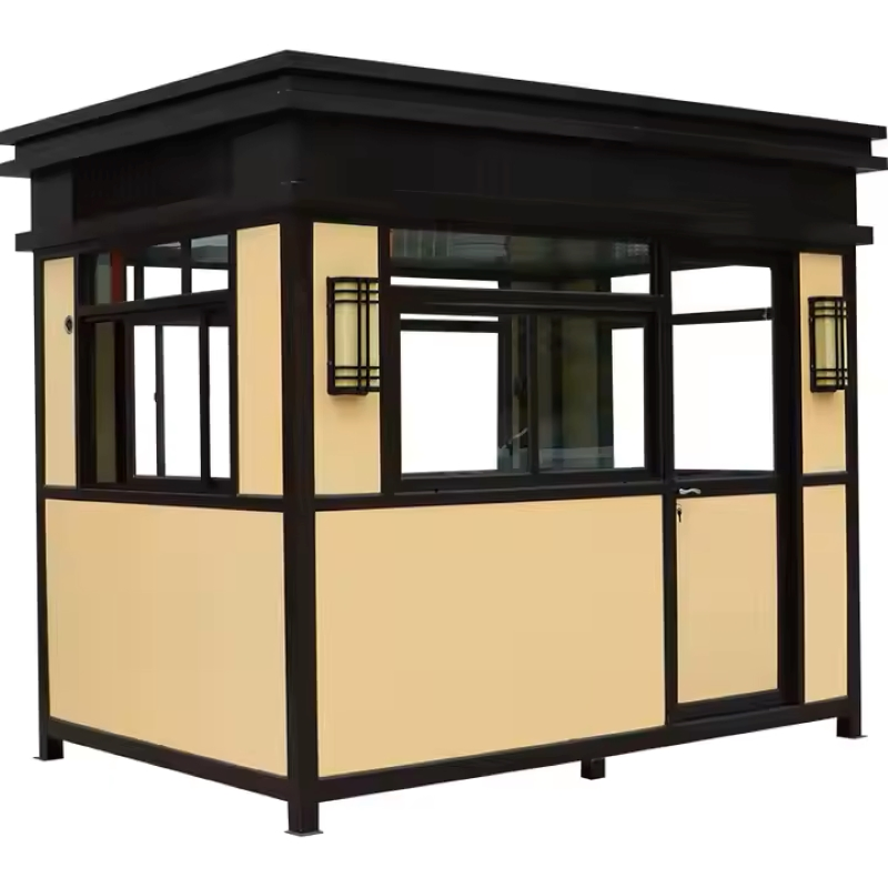 Portable Single Person Steel Structure Stylish Modular Security Guard House for School Duty and Security Needs Kiosk