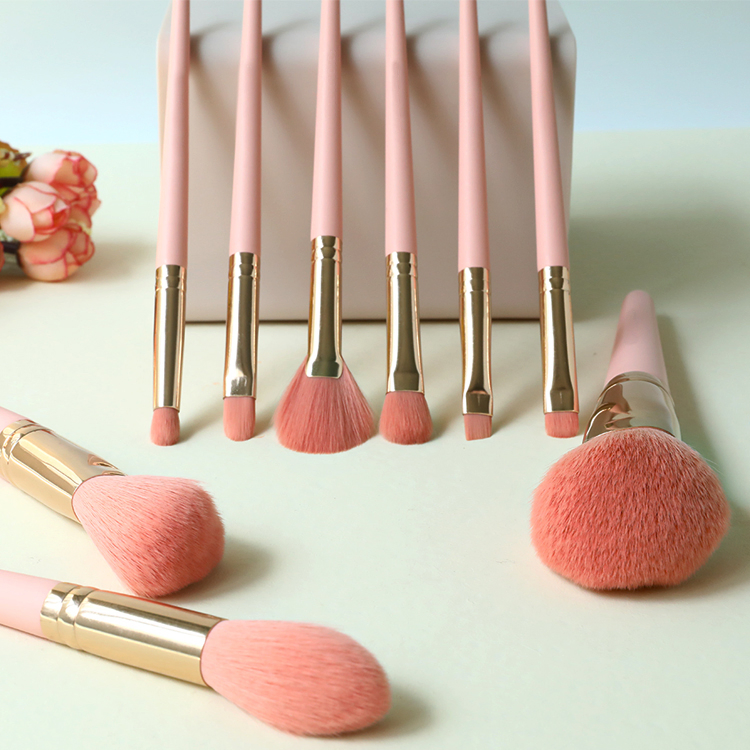 Professional Manufacturer 9PCS Pink Make up Brush Private Label Cosmetic Makeup Brush Set