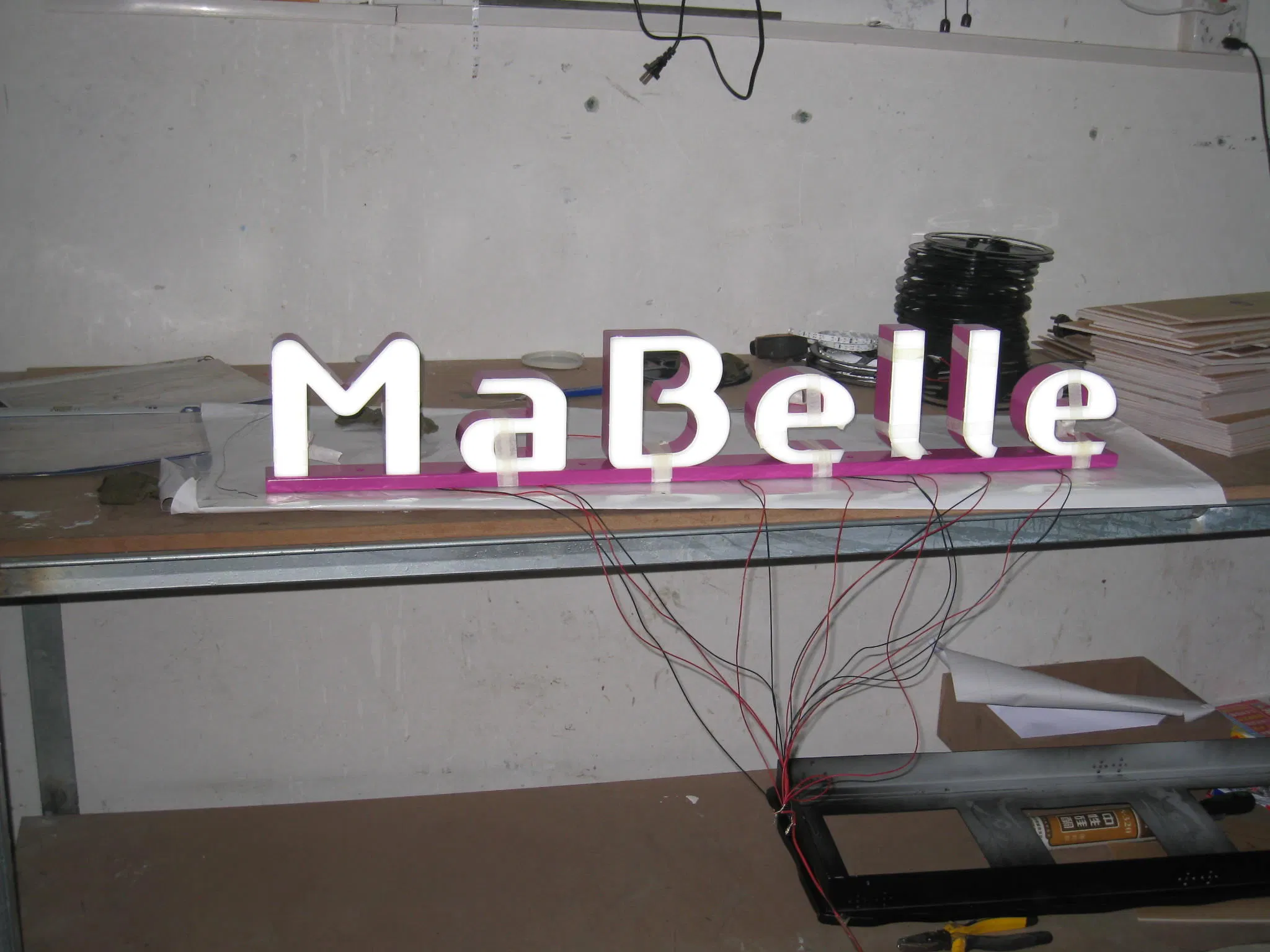 LED DOT Matrix Letter, Stainless Steel Advertising LED Display Billboard