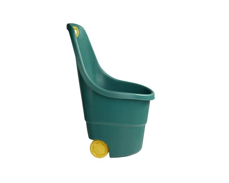 48L Portable Two Wheels Trash Can Plastic Apply Fertilizer Garden Tools