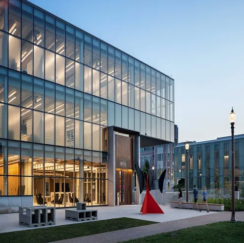 High Efficiency Double Glazed Curtain Wall for Green Building Design