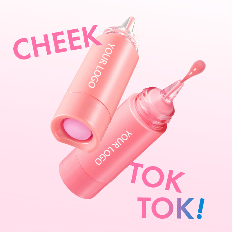 Natural Rosy-Color Cruelty-Free Liquid Cheek Blush for All Skin Types, in Stock