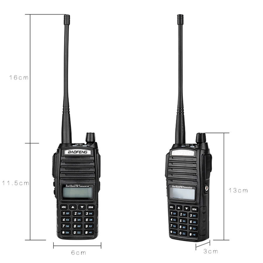 Baofeng UV-82 Dual Band 8W High Power FM Transceiver 10km Long-Range Hunting Intercom Two-Way CB Ham Radio for Broadcast Systems High Power Radio