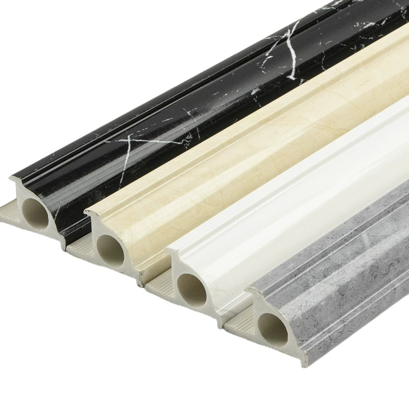 High Quality PVC Stone Sculpture Spc Tile Trim Wholesale Decorative Flexible Wall Cover Plastic Profiles