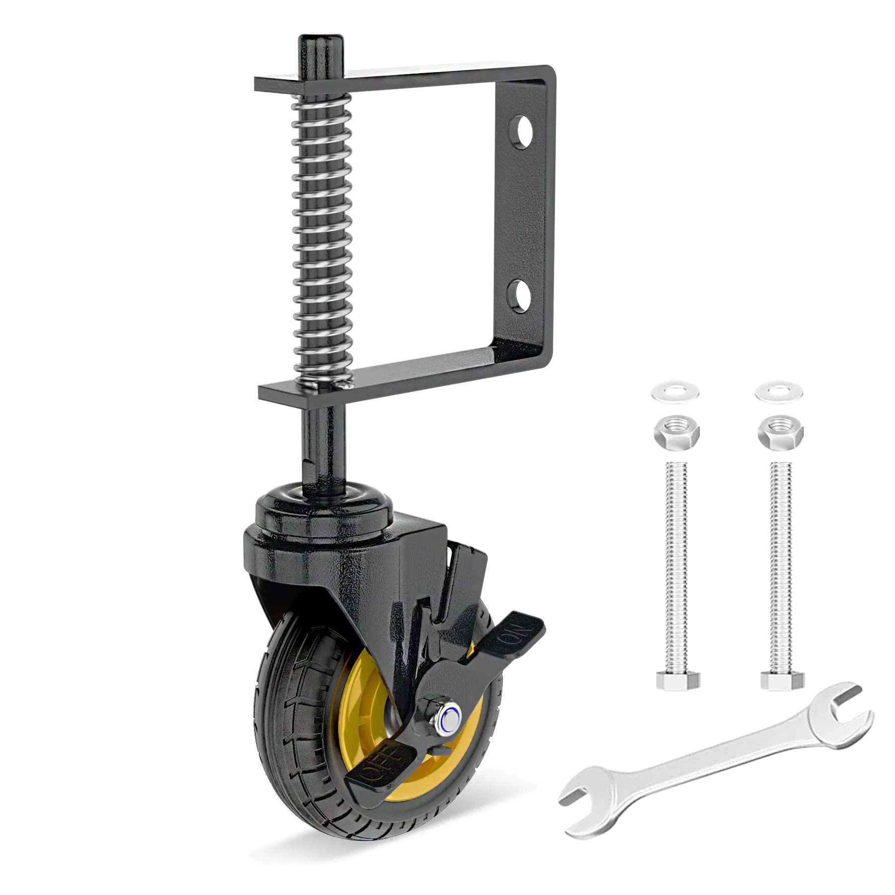 4 Inch Door Caster with Brake for Wood Gates