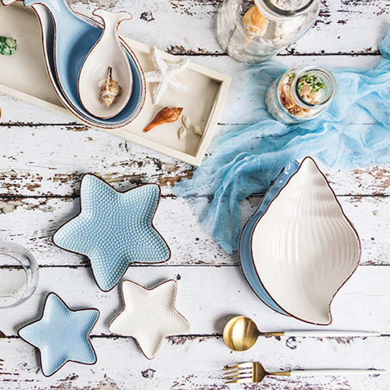 Fish Shape Ceramic Cute Serving Bowl Ice Cream Desserts Bowl for Restaurant