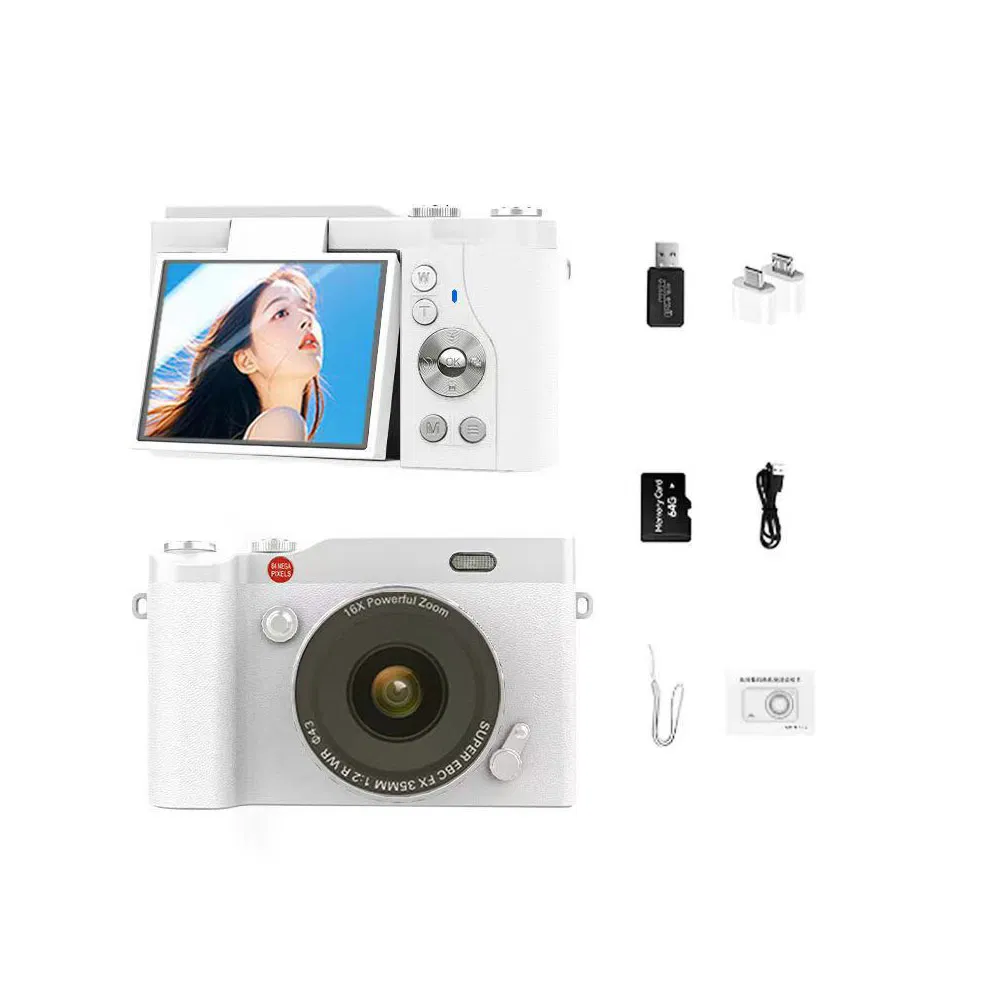 New CCD HD Digital Camera Dual Lens Photography Device Student Kids Use