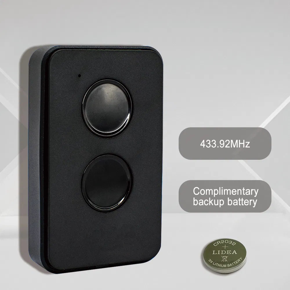 Gate Control Compatible with Doorhan Transmitter 2 Button with Spare Battery Garage Remote Control 433MHz Rolling Code