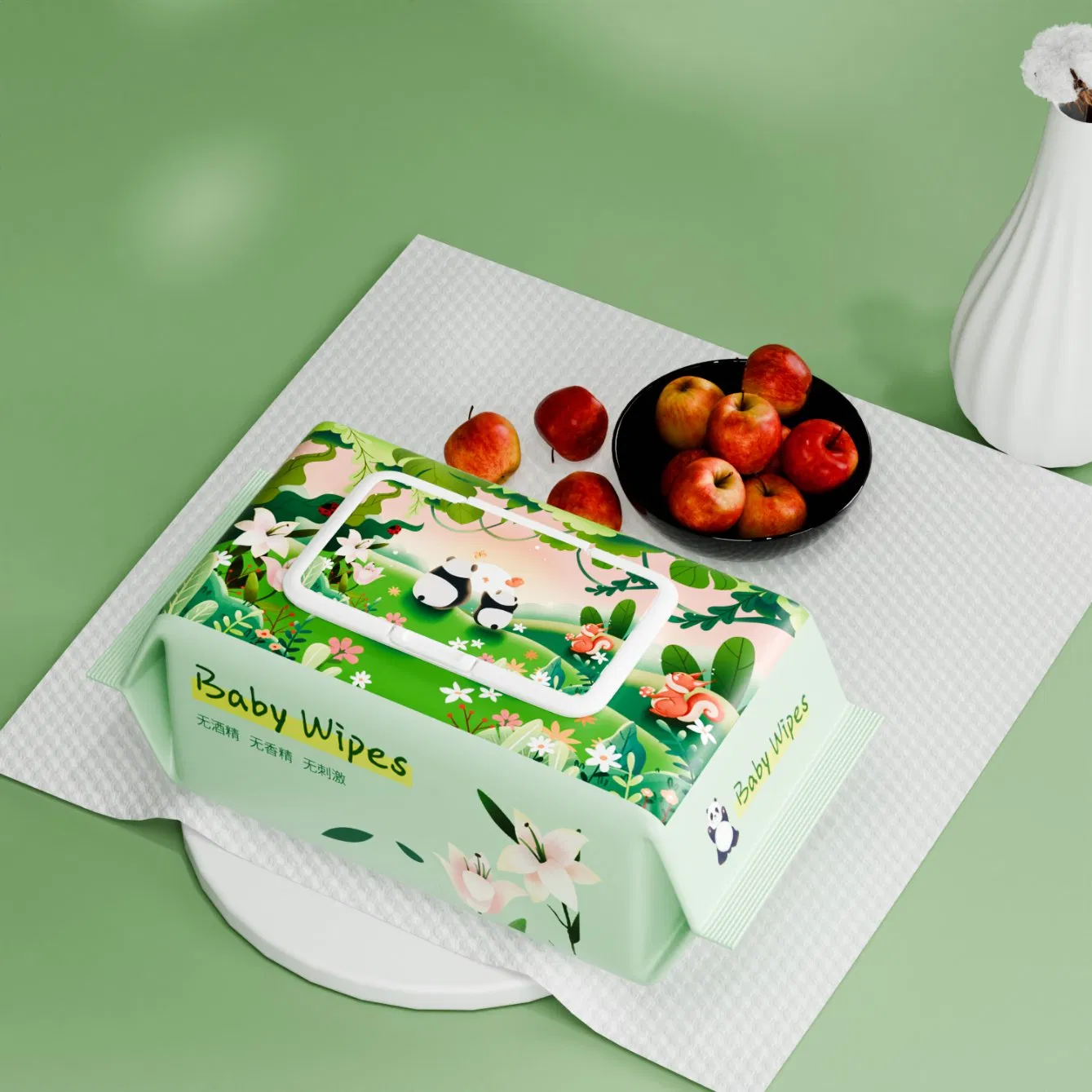 Professional Manufacturing Natural Extra Soft Cotton Wet Wipe for Baby Without Alcohol