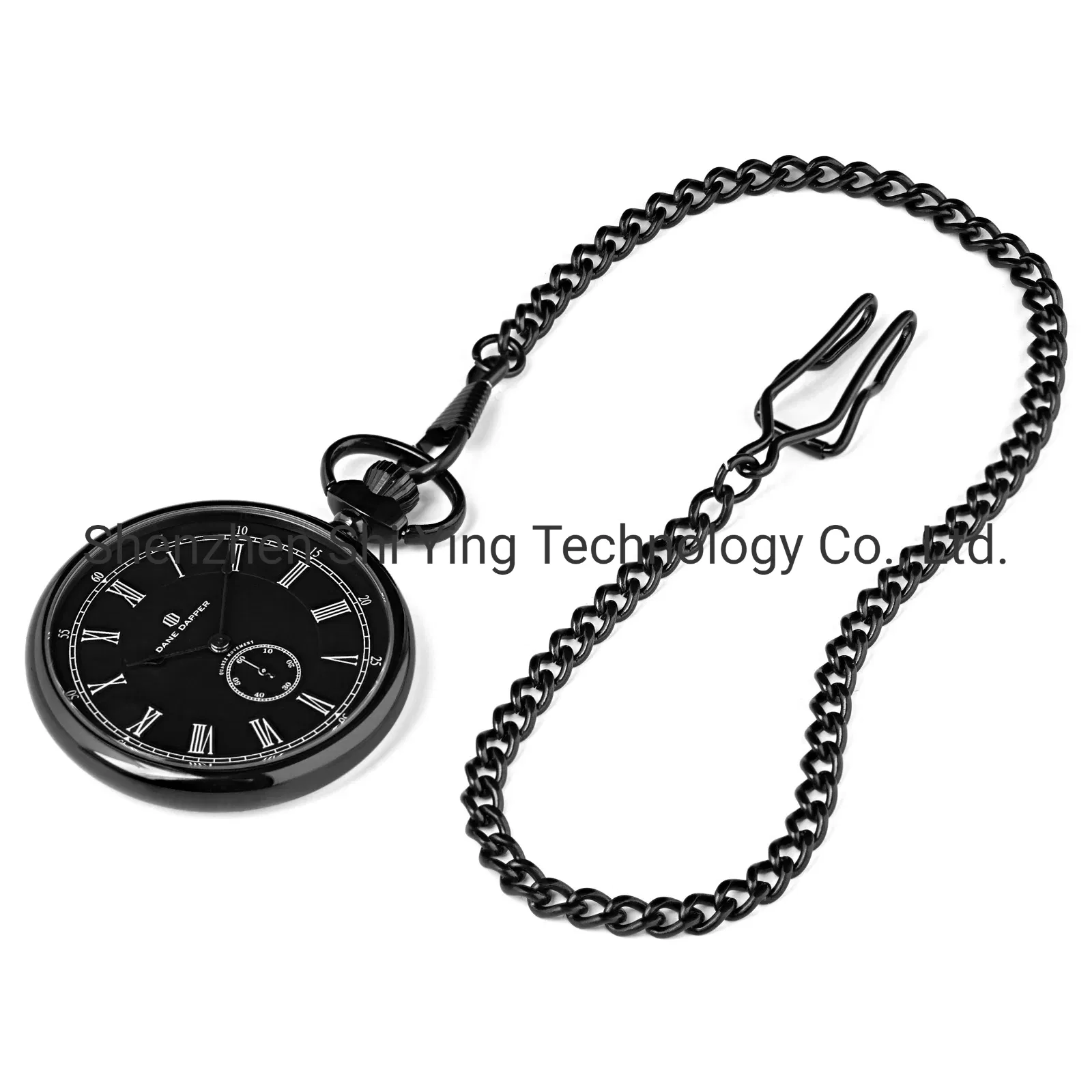 Custom Logo Men's 1piece Hand Wind Mechanical Pocket Watch with Chain