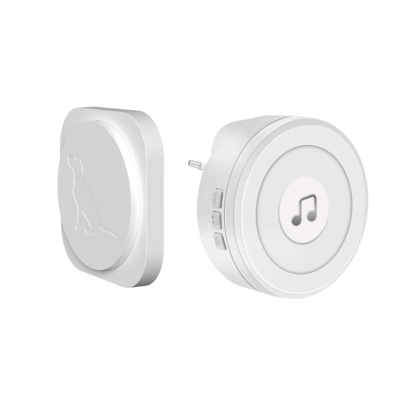 Plug-in Chime Wireless Dog Doorbell with Touch Button for Toilet Training