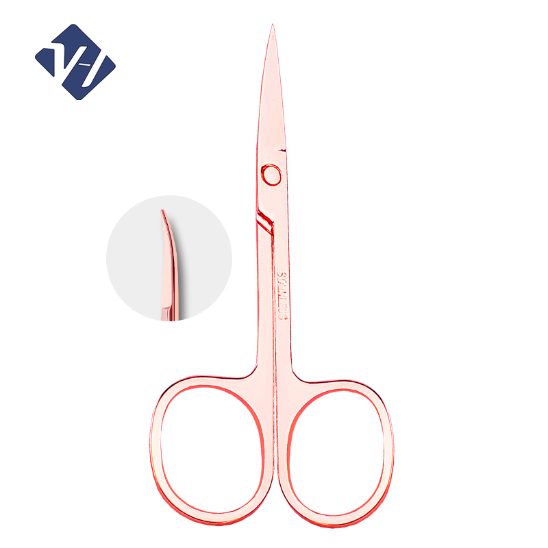 Wholesale Eyebrow Hairdressing Nose Hair Trim Cosmetic Tools Professional Makeup Scissors