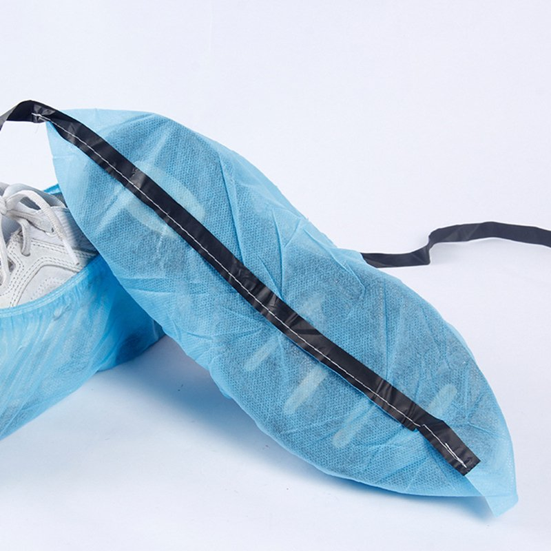 ESD-Safe Cleanroom Disposable Anti Static Nonwoven Shoe Cover with Conductive Traction Strip