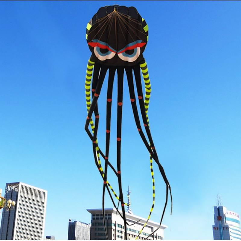 New Kite Software 4 Color Large Octopus Jellyfish 8m Large Adult Wind Resistant Easy Windy Outdoor Leisure Sports