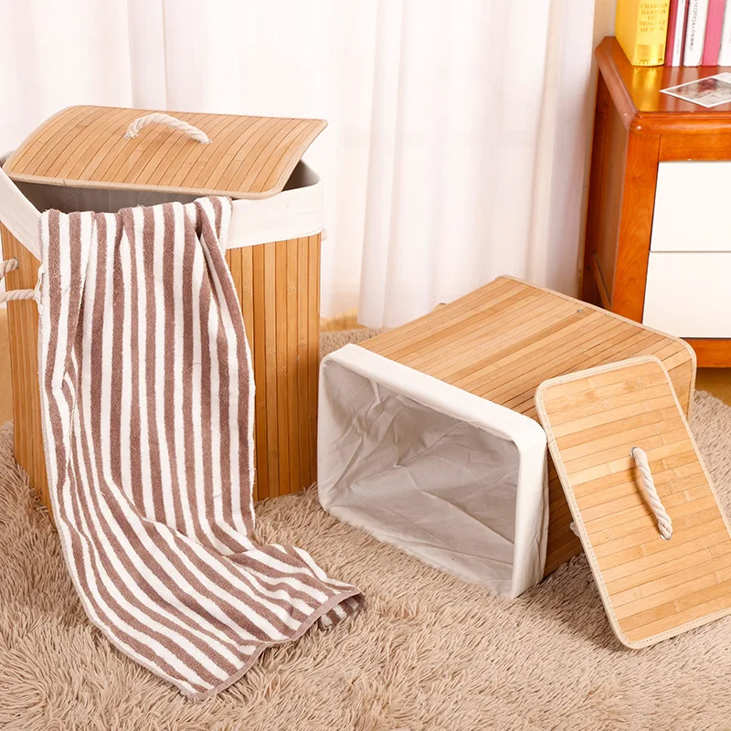 Foldable Style Biodegradable Bamboo Portable Laundry Basket Home Use Clothes Storage with Eco-Friendly Features