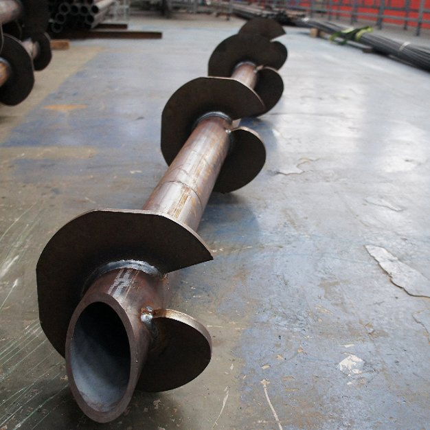 ASTM Standard Galvanized Pipe Steel Anchor Welded Helical Screw Piles for Solar Farm Gas Oil