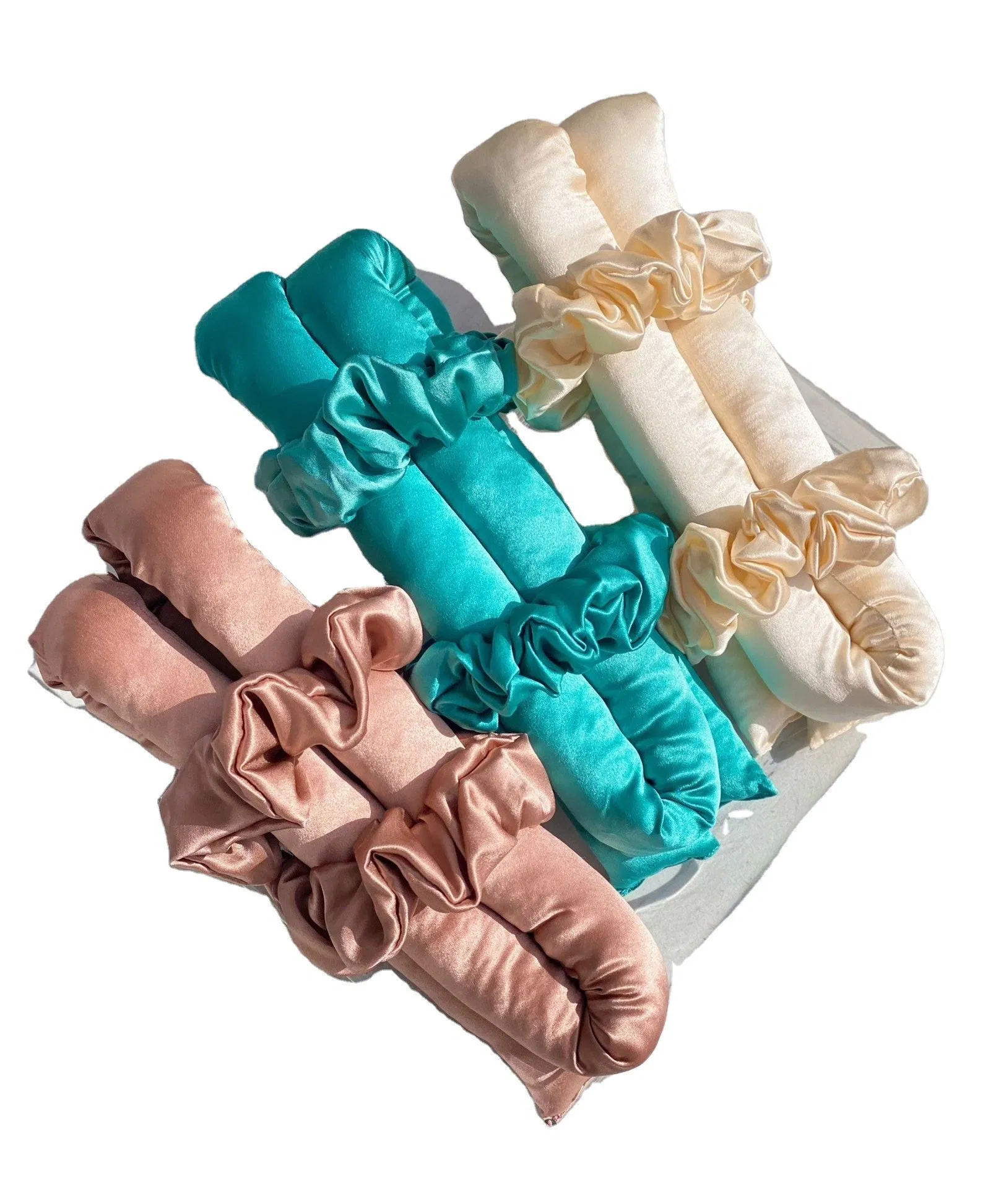 Wholesale New Arrival Customized Pure Silk Heatless Hair Curler with Scrunchies