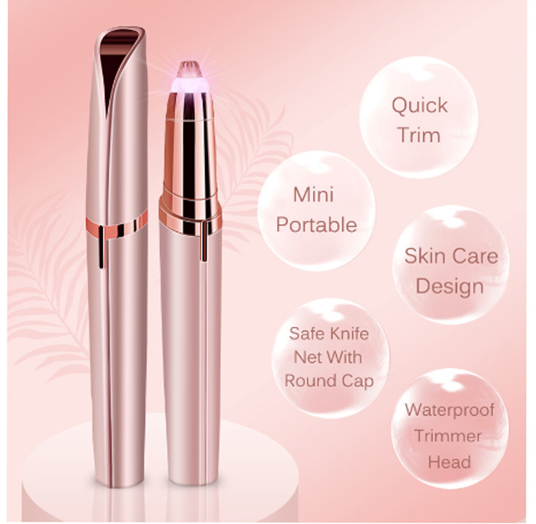 Epilator Shaver Eyebrow Trimmer Facial Hair Remover Makeup Painless Electric Mini