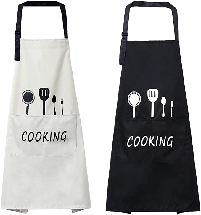 Custom Logo Adjustable Kitchen Cooking Apron Waterproof Chef′ S Aprons with 2 Pockets for Men and Women