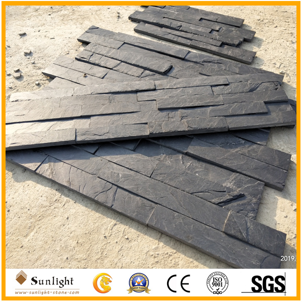 Cheap Price Natural Black Slate Culture Stone for Wall Cladding
