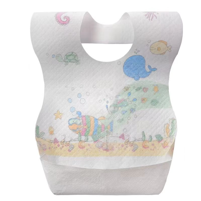 High Quality Individual Package Waterproof Disposable Baby Bibs for Travel Visiting Camp Home