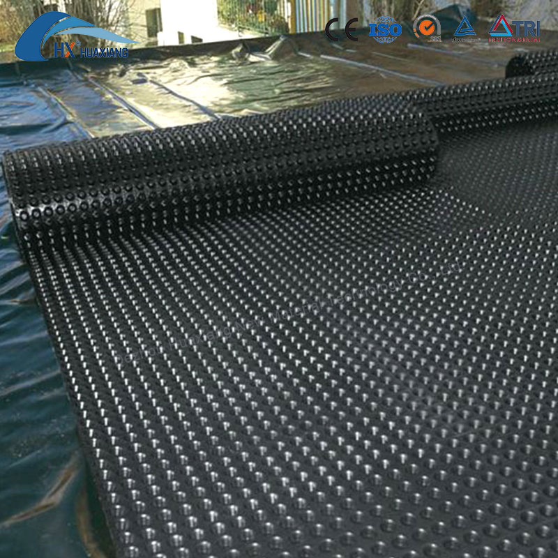 Best Quality 12mm HDPE Dimple Plastic Drainage Board for Roof Garden Water Treatment Engineering