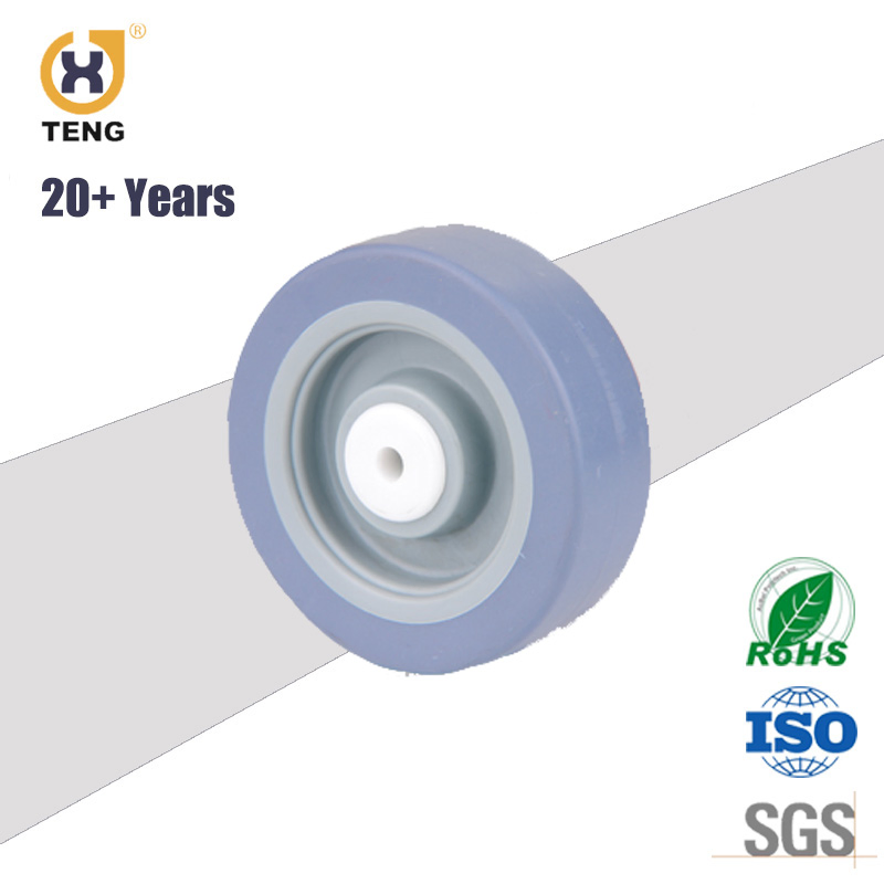 4/5 Inch Supermarket Trolley Wheel Shopping Cart TPE Industrial Caster