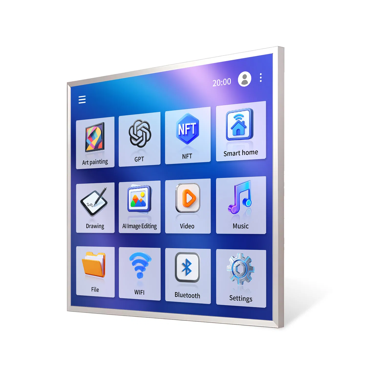 Custom Art Video LCD Player Monitor Qled Nft Display WiFi Digital Photo Frame 19.2 22 29.5 33.3 35.7 51.7 Inch