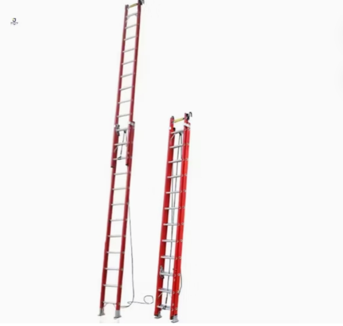 Aerial Work Ready Fully - Insulated 8- Section Fiberglass Insulating Telescoping Ladder