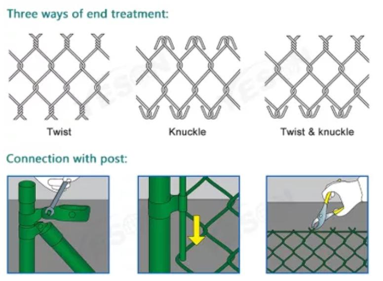 Sports Playground Garden Fence Cyclone Wire Mesh Chain Link Fence